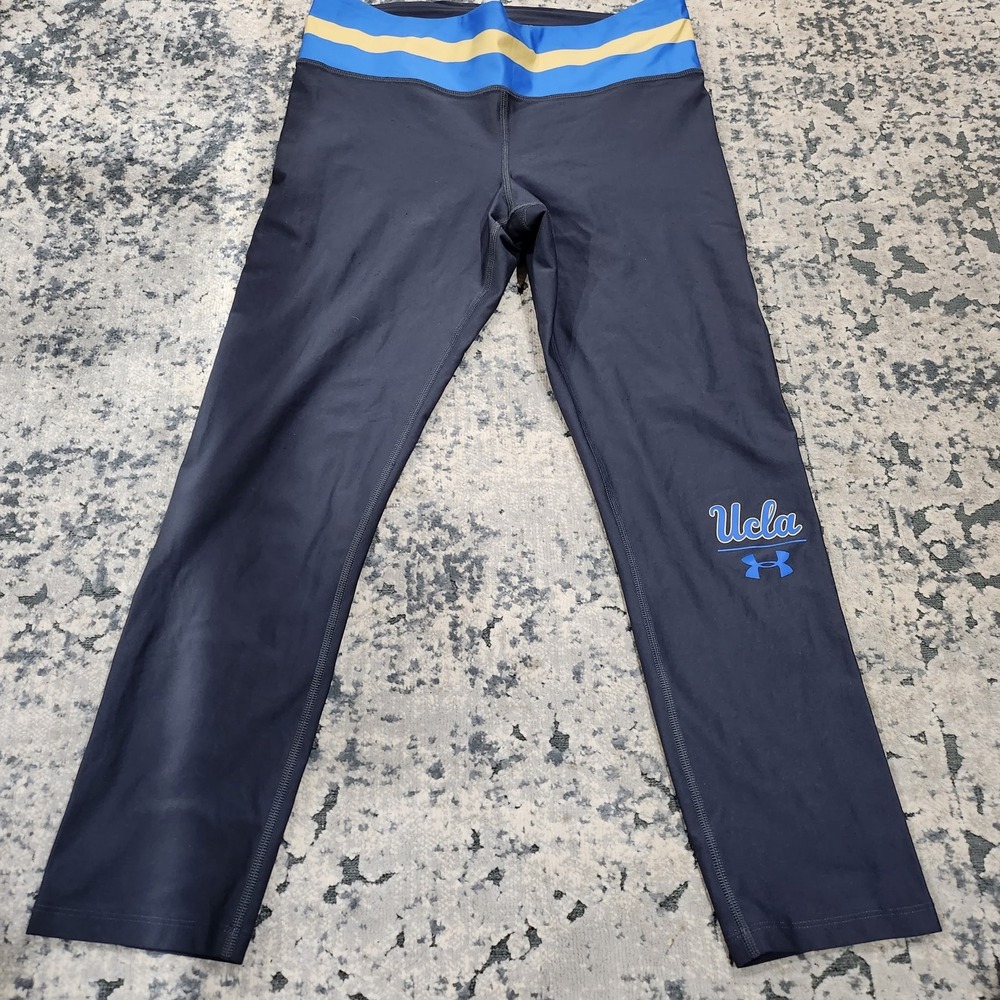 Under Armour UCLA Bruins HeatGear Compression Leggings Womens Large Navy Blue